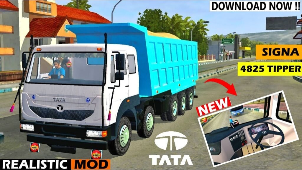 TATA Signa 4825 Tipper Mod – Bussid Mod – टाटा सिग्ना टिपर ट्रक खेल